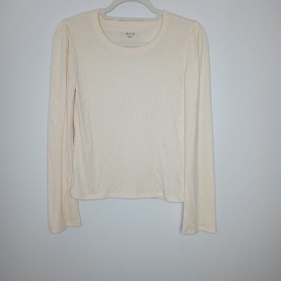 Madewell cream ribbed sweater size small - Picture 1 of 6